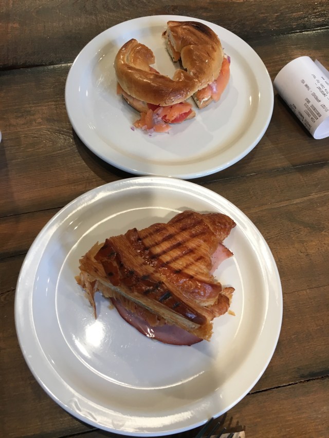 Ham Sandwich and Lox Bagel