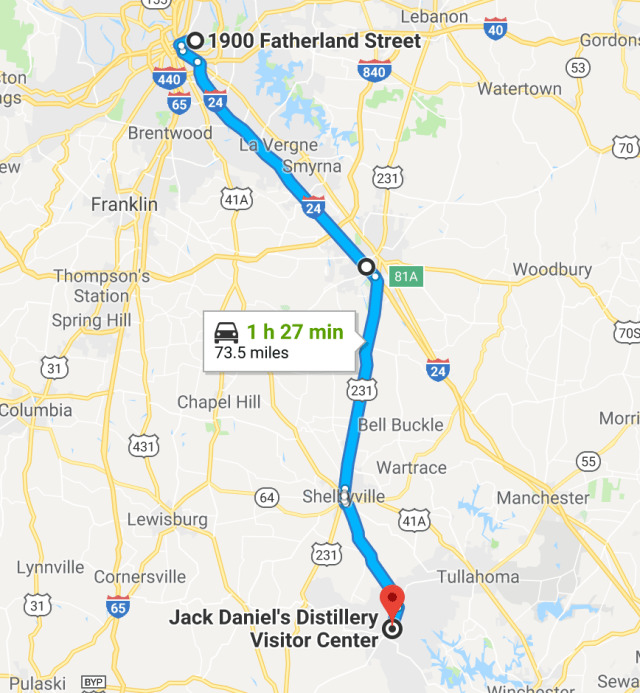 Nashville to Lynchburg