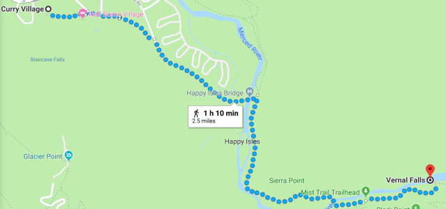 Curry to Vernal Falls