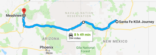 Santa Fe to Meadview