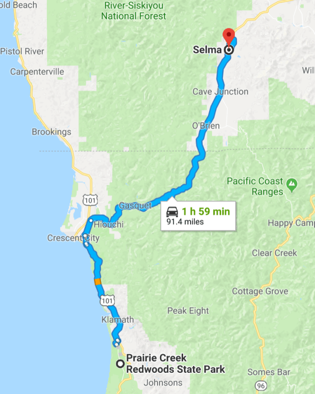 Prairie Creek to Selma