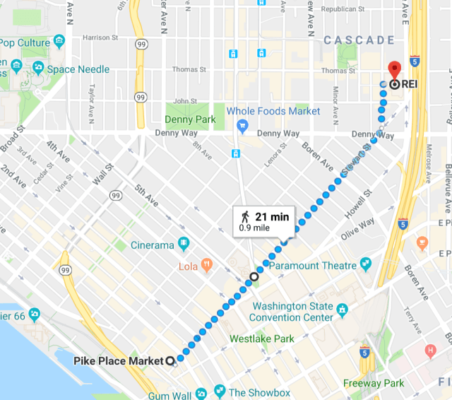 REI to Pike Place