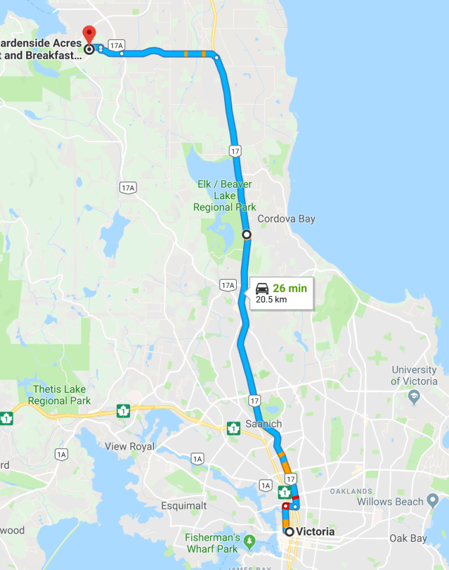 Victoria to Gardenside Acres