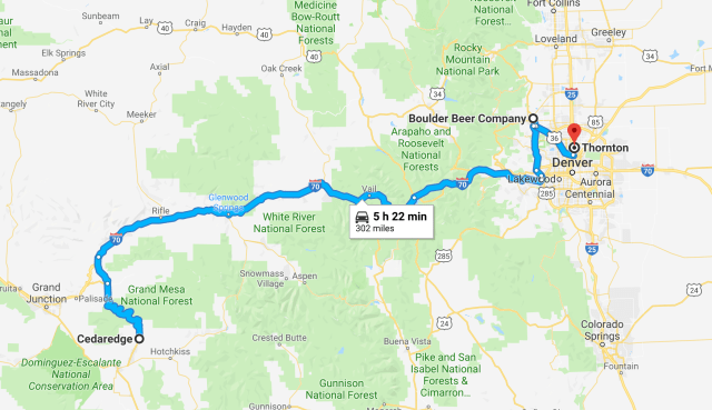 Cedaredge to Thorton