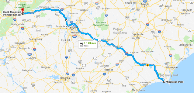 Oak Island to Black Mountain