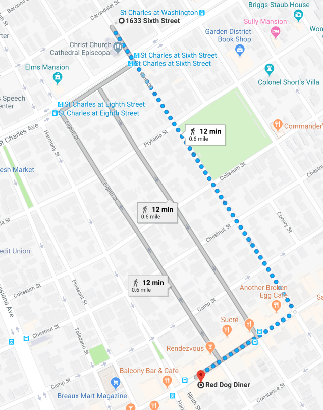 vrbo to red dog diner