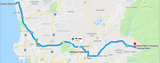 Solana Beach to Alpine
