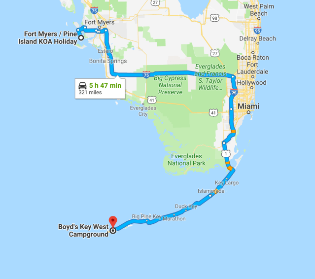 Pine Island to Key West