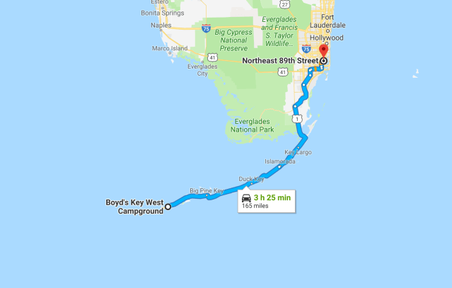 Key West to Miami