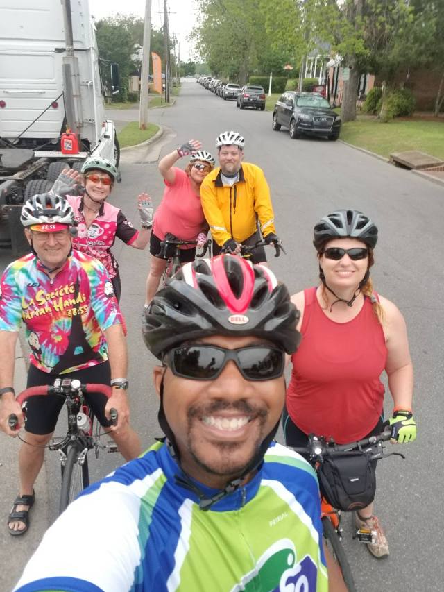 Jaimie and Others Heading Out for 43 Windy Miles