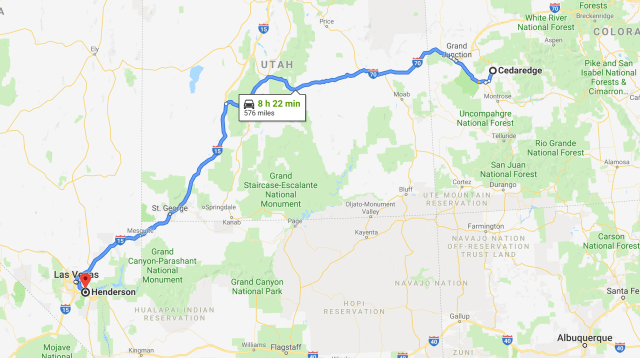 Cedaredge to Henderson