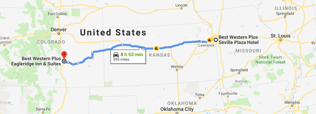 Kansas City to Pueblo
