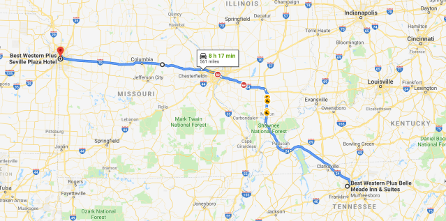 Nashville to Kansas City