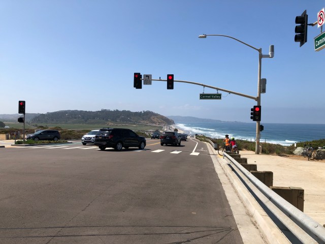 Downhill to Torrey Pines Grade