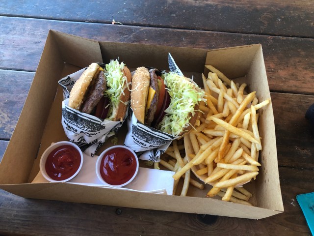 A Box of Jalama Burgers
