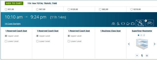 AMTRAK Fares