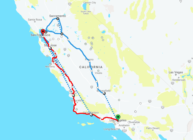 Los Angeles to Oakland