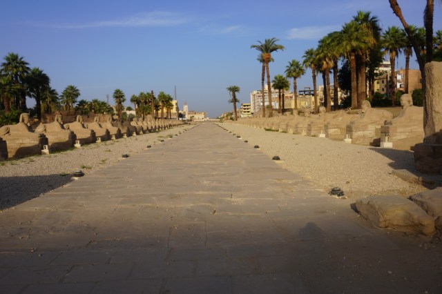 Avenue of the Sphynx Looking Towards Karnac Temple