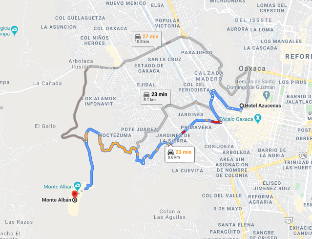 Azucenas to Monte Alban