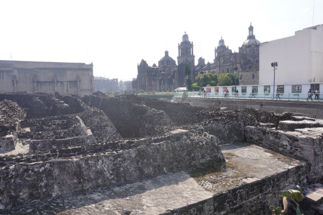 View of Ruins with Cathedral in Background