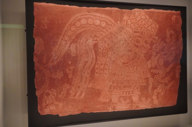 THE GOD TLALOC, FRAGMENT OF WALL PAINTING