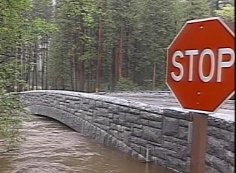 Bridge During Flood