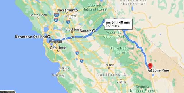 Oakland to Lone Pine