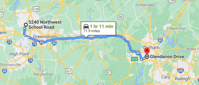 Summerfield to Durham